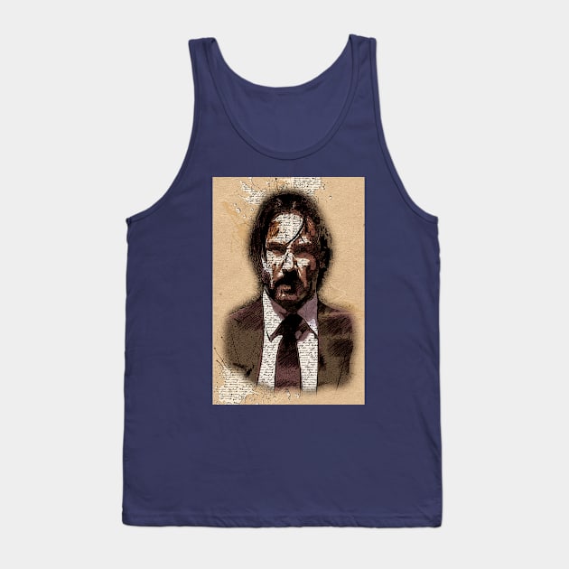 KEANU portrait Vintage Art Style Tank Top by Naumovski